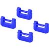 SUKADE 4 coperture in silicone per fibbia della cintura di sicurezza dell'auto, 4 pezzi, morbide e resistenti, copertura protettiva per clip per cintura di sicurezza, antigraffio, colore: blu