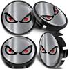SkinoEu 4 x 65mm Coprimozzi in Lega per Cerchi Compatibile con VW 3B7 601 171 / 6U7 601 171 Argento CV 8