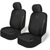 CAT CA&T Cat FlexHybrid - Coprisedili per Auto, in Poliuretano e Rete, Traspiranti, Resistenti, in Pelle Sintetica e Rete 3D, 2 Pezzi, Colore: Nero