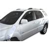 J&J AUTOMOTIVE HEKO Deflettori per Kia Sportage KM 2004-2010, 2 pezzi | 2 deflettori HEKO per Kia Sportage KM, PMMA 3 mm, fumé, canale del finestrino.