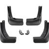 J&J AUTOMOTIVE Set da Paraspruzzi Auto e Parafanghi per Volkswagen Golf 7 2013-2019 5-Porte Berlina, Set da 4 Pezzi, Kit di Protezione Contro Gli Spruzzi, Nero