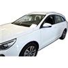 J&J AUTOMOTIVE HEKO Deflettori per Hyundai I30 5-Porte Berlina dal 2017 | 2 deflettori HEKO per Hyundai I30 5-Porte Berlina/Wagon, PMMA 3 mm, fumé, canale del finestrino.