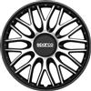 Sparco Spc1696Svbk Set Copricerchi 4 Pezzi Roma 16 Pollici Argento/Nero