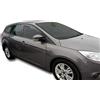 J&J AUTOMOTIVE HEKO Deflettori per Ford Focus 3 4/5-Porte Berlina 2010-2018 | 2 deflettori HEKO per Ford Focus 3 4/5-Porte Berlina, PMMA 3 mm, fumé, canale del finestrino.