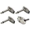 AAOTOKK 90 Gradi 6.35Mm Adattatore,Placcato In Oro ad Angolo Retto 6.35mm 1/4 Pollici TS Mono Maschio Piatto Tipo Pancake Connettori Per Altoparlante, Cavo Patch, Chitarra.(4 Pezzi/2 Poli)
