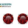 knobspin Orecchino Moissanite KNOBSPIN S925 placcato in argento Sterling con orecchino in oro bianco 18 carati per donna uomo scintillante gioielleria raffinata