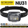 NITECORE NU31 Lampada frontale ricaricabile USB-C da 550 lumen Trail Running Pesca Trekking Faro da lavoro, batteria agli ioni di litio incorporata