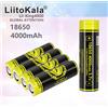 liitokala 1-40 Pezzi LiitoKala Lii-King4000 3.7V 18650 4000mAh 12A Batterie Ricaricabili per Torce