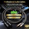 YYTCG HIFI 2RCA a 2XLR Cavo Audio 6N OFC 3Pin XLR Femmina a RCA Maschio Cavo Per Amplificatore Altoparlante Mixer Cavo Patch