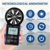 HoldPeak Anemometro Digitale HoldPeak 6000-WM-APP con Schermo Touch, Connessione Bluetooth, Misuratore di Flusso del Vento Impermeabile e Antipolvere