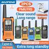 BAOFENG 2 pezzi Baofeng F22 Mini Walkie Talkie PMR FRS a Lungo Raggio Ricaricabile Portatile Radio Bidirezionale con Caricatore Type-C per Campeggio