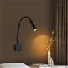 JOYINLED Lampada da parete a LED da comodino Faretto flessibile girevole Soggiorno Studio Lampada da lettura Tubo flessibile Montaggio superficiale Sconce Luce notturna 220V
