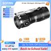 SOFIRN SC13A Nero 519A LED 1300lm Anduril 2.0 Mini Torcia EDC 18350 5000K Torcia di Emergenza Portachiavi