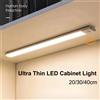 COXO Luce per Armadio Ultra Sottile Ricaricabile USB con Sensore di Movimento, Lampada LED Wireless Dimmerabile a 3 Colori per Guardaroba 20/30/40CM