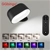 ggbingo Lampada da Parete LED Magnetica Ricaricabile per Lettura 360 ° Faretto da Armadio con Telecomando Touch Rotante, Lampada Notturna di Forma Rotonda