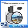 NEEWER 67mm Clip su filtro ND variabile per telefono, ND2-32 1-5 Stop Kit di accessori per lenti fotografiche a densità neutra per Android
