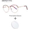 ZENOTTIC Occhiali da vista a farfalla da donna Occhiali progressivi in metallo di alta qualità Cateye Occhiali miopia anti-luce blu