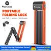 WEST BIKING Lucchetto Pieghevole per Bicicletta Antifurto MTB Ciclismo su Strada Alta Sicurezza Catena per Moto Scooter E-Bike