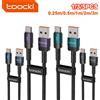 Toocki 3 Pezzi Cavo USB Type-C 100W Ricarica Rapida QC4.0 per iPhone 17 16 15 Samsung S25 Xiaomi Huawei Cavo Dati Type-C Veloce
