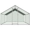 NONE Pollaio in Metallo 3x4x2m con Chiusura di Sicurezza, Copertura Impermeabile in PE, Ideale per Galline, Conigli e Piccoli Animali
