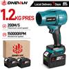 ONEVAN Soffiatore Turbo Brushless 200M/S 2000W, Soffiatore Elettrico Senza Fili per Rimozione Polvere e Neve, Compatibile con Batteria Makita 18V