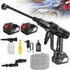 HGTUGO Idropulitrice ad alta pressione da 200 bar senza spazzole, pistola lavaggio auto 6 in 1 con ugello elettrico per batteria Makita 21V, strumento per irrigazione giardino