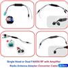 NONE Antenna Radio Speciale per Auto AM/FM, Amplificatore di Segnale Audio, Adattatore Antenna Radio RF Doppio Fakra per Volkswagen, Audi, Benz, BMW, VW, Toyota, Renault, Cavo Adattatore Radio a Doppia