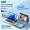 NONE Computer Portatile 2 in 1 con Schermo Touch da 11,6 Pollici, Intel N4020, 8GB DDR4, 512GB SSD, Windows 11 Pro, Tablet PC
