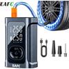 EAFC Compressore d'aria ricaricabile portatile digitale senza fili per gonfiaggio pneumatici auto, moto, biciclette e palloni