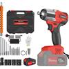 Avvitatore a impulsi, motore brushless, 6000mAh, velocità variabile, coppia regolabile, strumento per la manutenzione