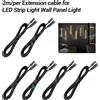 HAMRVL Accessori per Illuminazione LED a Incasso, Strisce LED, Pannelli Luminosi da Parete: Cavo di Prolunga Flessibile Estensibile da 2M/6.6Ft a 2 Pin