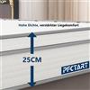 PFCTART Materasso singolo ibrido 10 pollici 200x90x25 cm con molle insacchettate e schiuma gel rinfrescante, anti-pressione, per letto singolo e matrimoniale, arrotolato, certificato OEKO-TEX, senza fibra di