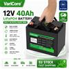 VariCore Batteria VariCore 12V/12.8V 40Ah LiFePO4, Batteria al Litio Ferro Fosfato con Caricabatterie 14.6V 10A, BMS Integrato, Batteria a Lunga Durata e Grande Capacità, Vendita all'Ingrosso Senza Dazi UE,