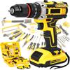 TKKEACE Kit trapano avvitatore a batteria 21V, 120 pezzi di utensili fai-da-te per la casa con mandrino in metallo da 3/8'', coppia di 45 Nm, per riparazioni domestiche, compatibile con batteria Makita 21V