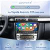 BONROAD 10.26'' Autoradio per Toyota Avensis T25 2002-2009 Android 15 Sistema intelligente per auto Wireless Carplay Android Auto RDS Navigazione GPS DSP AutoLink Airplay WIFI