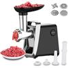 NONE Tritacarne Elettrico 750W in Acciaio Inox, Processore Multifunzione per Salsicce, Affettatrice, Trituratore, Macinatore Alimentare, Macchina per Insaccare Salsicce