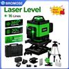 bromose Livella laser orizzontale e verticale a 360°, nuova, con 16 linee, livella laser 4D, linea verde, autolivellante, strumenti professionali per l'edilizia.