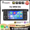 podofo Autoradio Podofo 4+64G 8Core per BMW 3 E46, Lettore Multimediale con Navigazione GPS Qualcomm, Carplay, Android Auto, WIFI, DSP, Audio per Auto