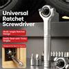 NIUXIANG Cacciavite a cricchetto universale con inserti magnetici a doppia funzione (avanti e indietro) ad alta velocità per riparazioni