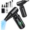 NONE Soffiatore Turbo Brushless da 150.000 Giri/min Senza Fili, Soffiatore d'Aria Elettrico Ricaricabile da 7800 mAh con 3 Velocità, Soffiatore d'Aria Portatile ad Alta Pressione con Kit di Ugelli a