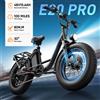 URLIFE Bicicletta Elettrica Urbana URLIRE E20 PRO, E-Bike con Pneumatici Fat 20x4, Freni a Disco Idraulici, 48V 15.6Ah 7 Velocità CE 25KM/H Autonomia 100KM