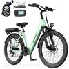 Aairsk Bicicletta Elettrica da 24' per Adulti, Motore Brushless da 250W, Batteria 36V 13Ah 468Wh, Autonomia Fino a 40 KM, E-Bike a 7 Velocità 25km/h, Sospensione Anteriore, Sblocco NFC