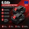 Batteria di ricambio agli ioni di litio da 20V 6Ah per utensili elettrici serie Parkside X-20V, compatibile con PAP 20 B3, PAP 20 A3, PAPS 208 A1, per trapano, motosega, tosaerba