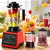NONE Frullatore elettrico 3 in 1 da 9500W ad alta potenza, robot da cucina commerciale per frullati, ghiaccio e succhi, 3L+1. Contenitore da 5l+0,5L