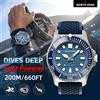 NORTH EDGE ABYSS Orologio al Quarzo da Uomo, Alimentato a Energia Solare, Orologio di Lusso Impermeabile 200M, Orologio Sportivo Subacqueo, Cassa in Acciaio 316L, 180+ Giorni di Autonomia