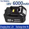 DAWEIKALA Batteria ricaricabile BL1860, batteria al litio da 18 V e 6000 mAh per Makita 18 V, BL1840, BL1850, BL1830, BL1860B, LXT 400, ultima versione