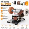 Betuyoo Mini Levigatrice a Nastro Elettrica a Velocità Variabile, Smerigliatrice da Banco 4000-9000RPM, Affilatrice per Coltelli, Macchina Lucidatrice per Metallo e Legno con Nastro 330×30mm