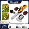 Podofo 2 in 1 Tagliasiepi Elettrico Senza Fili Ricaricabile con Lama, Tosatore per Erba, Attrezzo da Giardino per la Potatura di Bordi, Siepi e Arbusti in Giardino e Prato