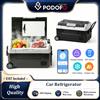 podofo Frigorifero per Auto Podofo 35L 45L 55L, Frigorifero Portatile a Compressore Elettrico, Frigorifero per Camion con Controllo APP, Ruote e Doppia Alimentazione 12/24V DC 110-240V, Contenitore per