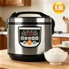 NONE Cuociriso Elettrico 5L 220V con Display LED, Multicooker per Zuppe e Porridge, Macchina per Cucinare, Vaporiera, Riscaldatore e Scaldavivande